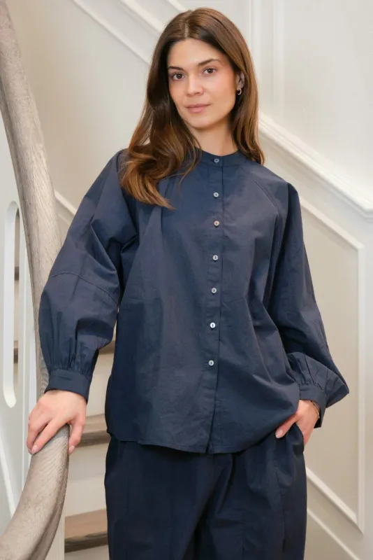 Neo Noir Solane C Poplin Shirt Zwart