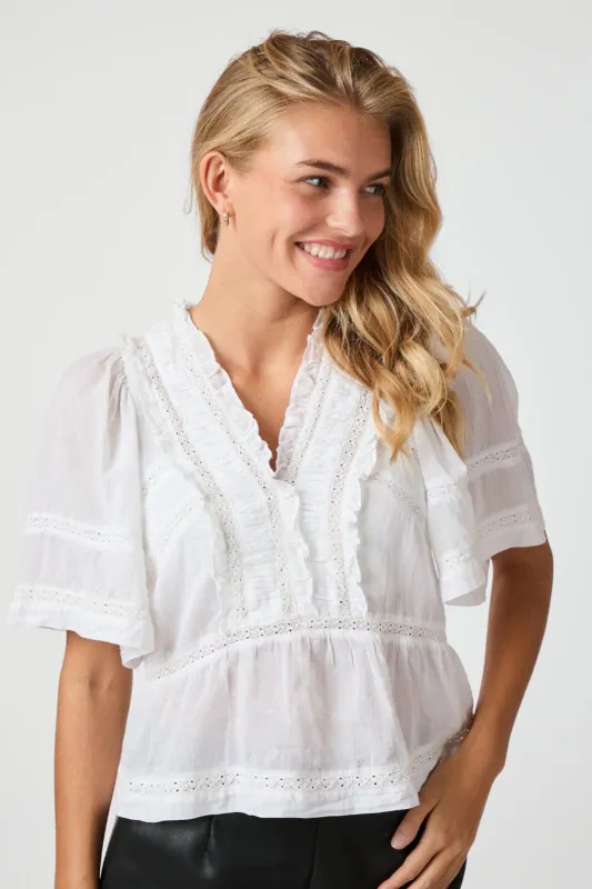 Neo Noir Evienne S Voile Top Wit