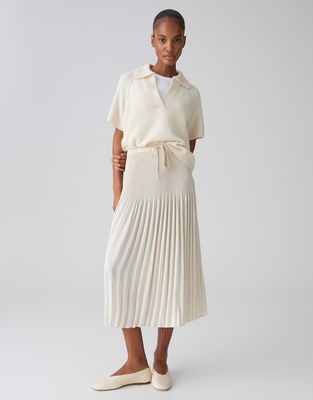 Opus Ribane french Plooirok Beige