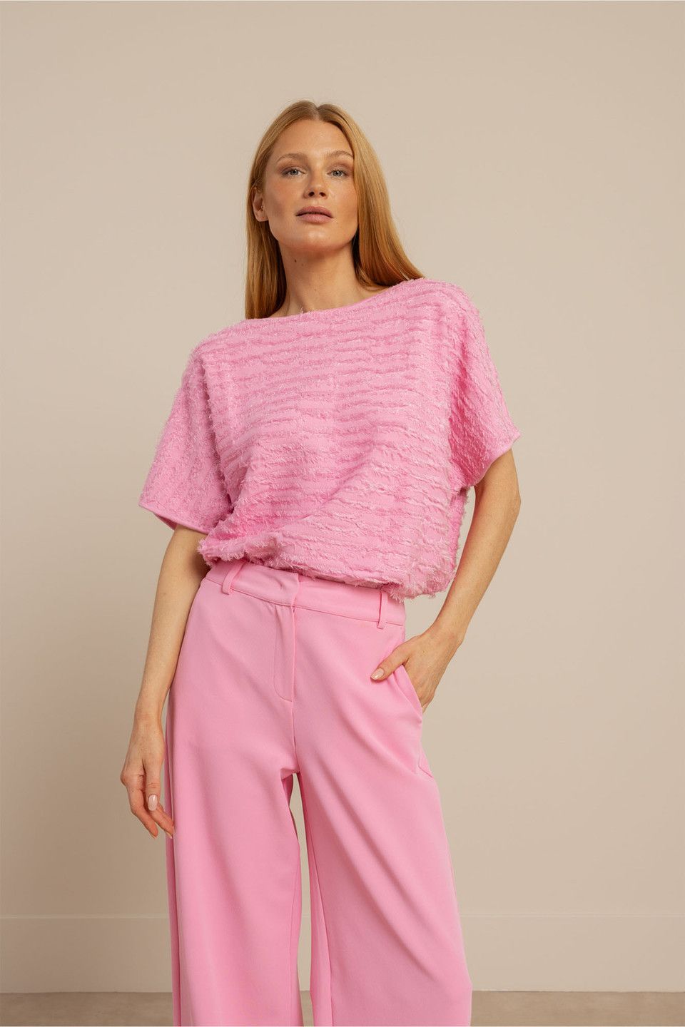 Studio Anneloes Lenti fringe pullover Roze