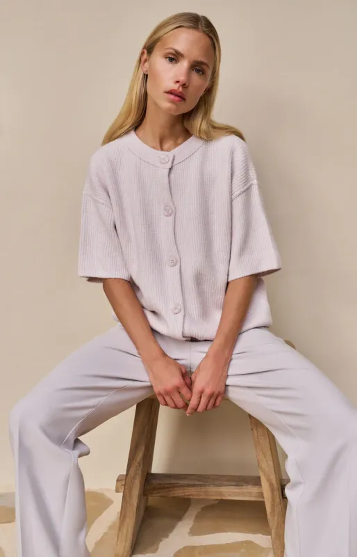 YAYA Vest met wijde korte mouwen Grijs