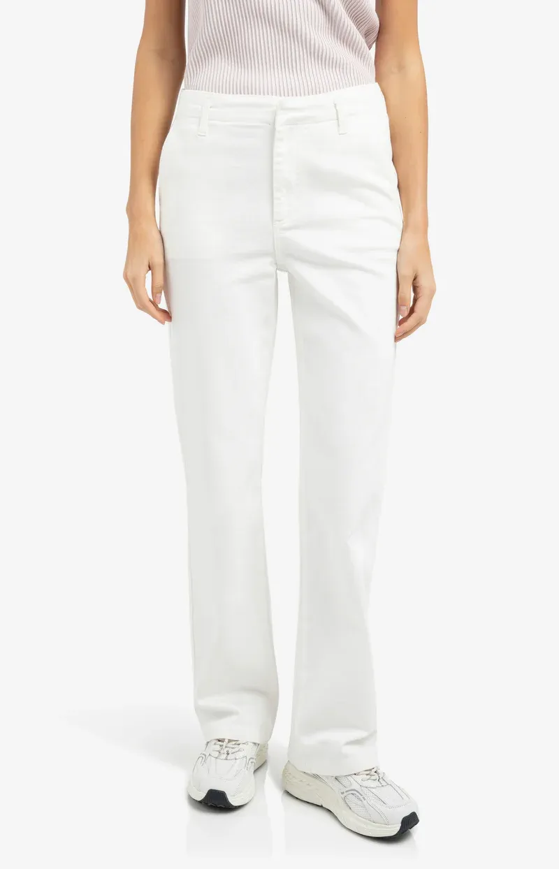 YAYA Chinojeans met paspelzakken Wit