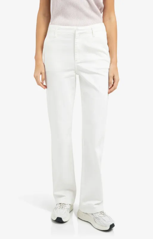 YAYA Chinojeans met paspelzakken Wit