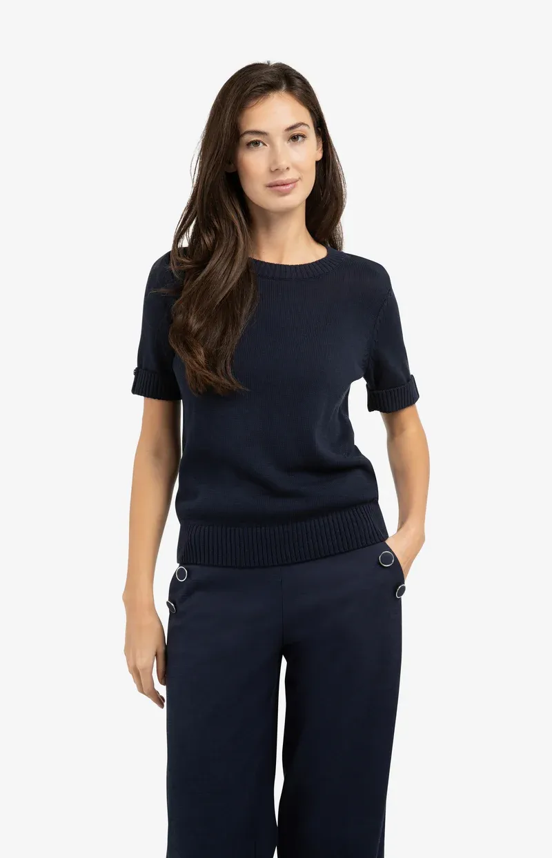 YAYA Trui met omslagmouwen Blauw