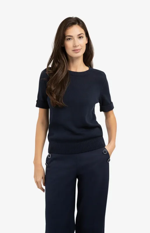 YAYA Trui met omslagmouwen Blauw