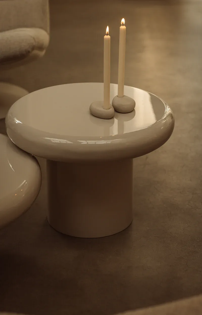 YAYA Ovale kaarsenhouder Ecru