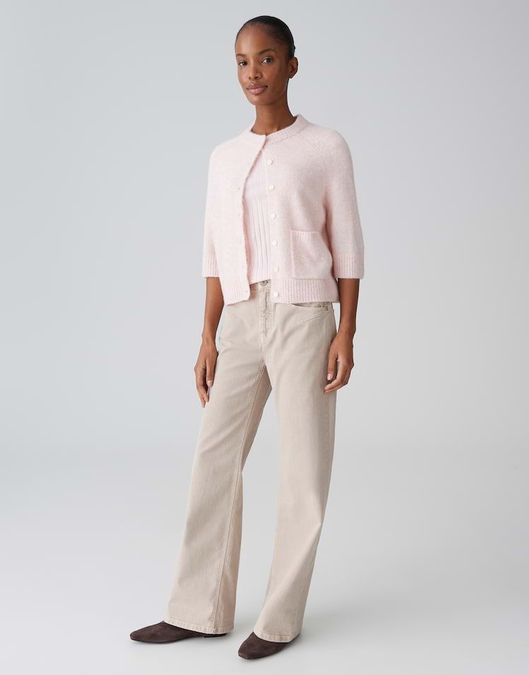 Opus Miva soft wide leg jeans Beige