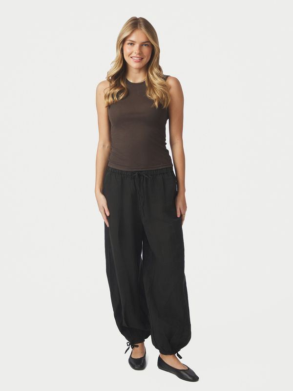 Neo Noir Roxane Balloon Linen Pants Zwart