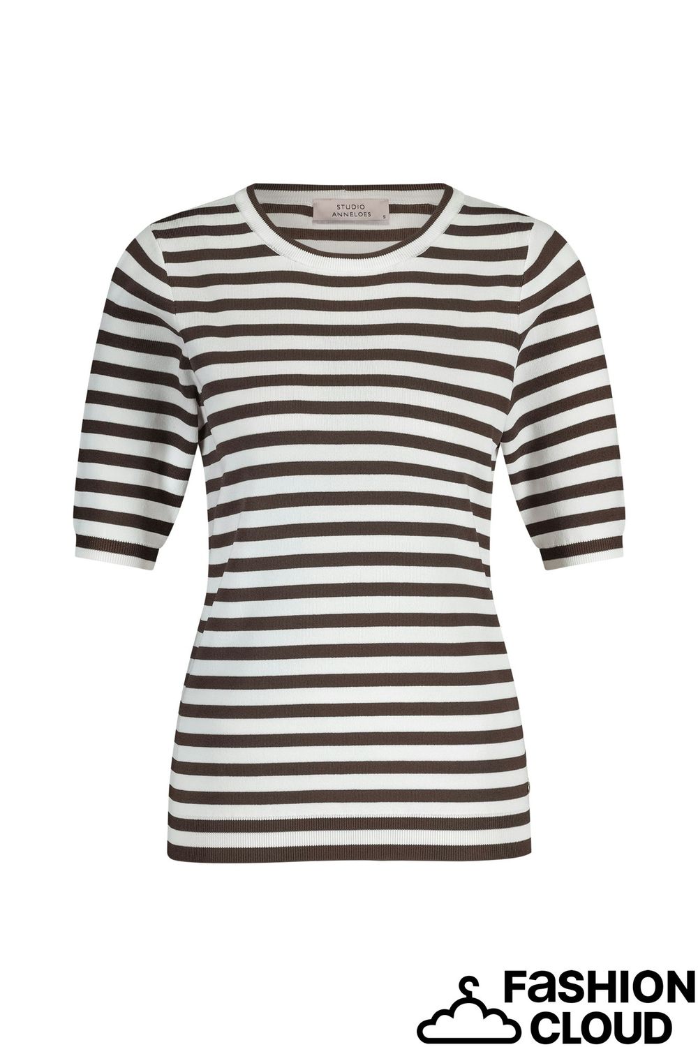 Studio Anneloes Luna ssl stripe pullover Ecru 13060