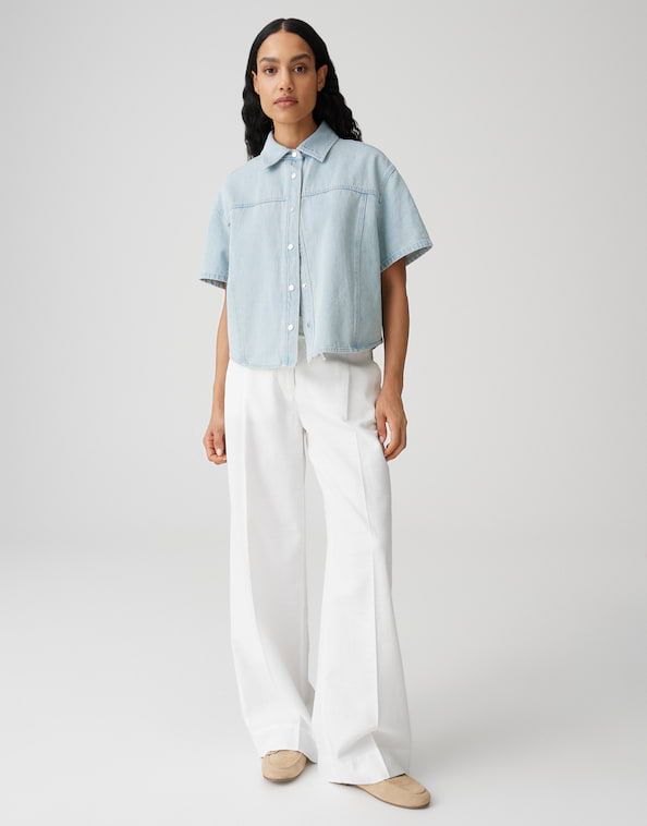 Opus Meeri coastal broek Ecru