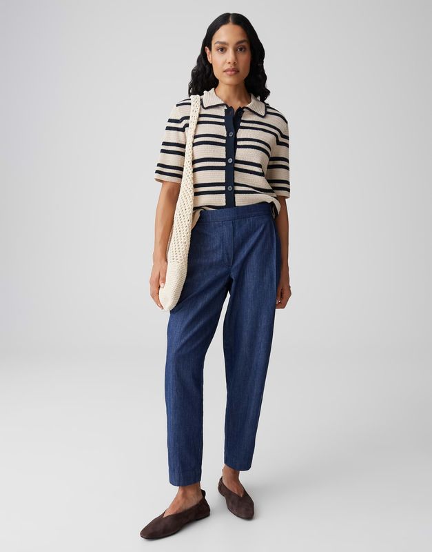 Opus Myha coastal broek Blauw