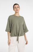 YaYa Short sleeve sweatshirt with r Groen
