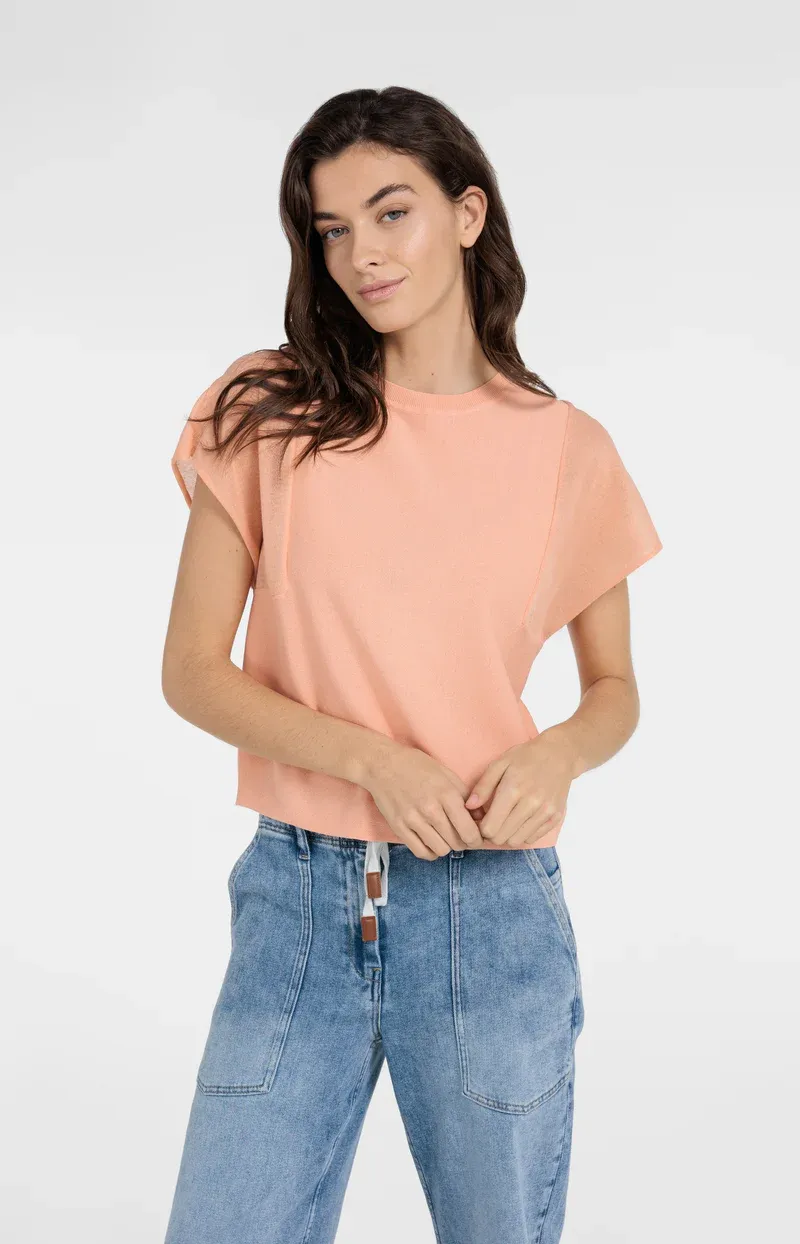 YaYa Sweater with transparent short Oranje 01-000578-604