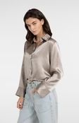 YaYa Crinkle blouse with drawstring Bruin 01-201212-604