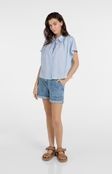YaYa Loose fit worker shorts Blauw 01-321031-604