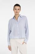 YaYa Batwing blouse with cut seams Blauw 01-201214-604