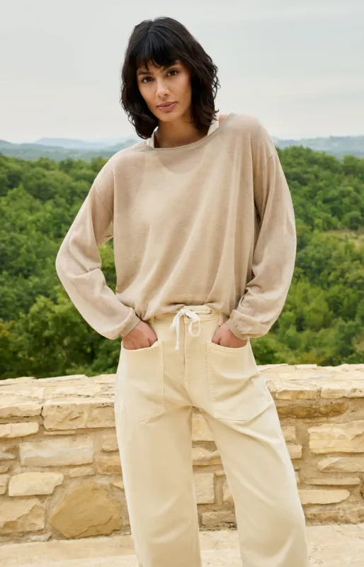 YAYA Twinset trui met bijpassende singlet Bruin