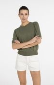 YaYa Short sleeve sweater with deta Groen