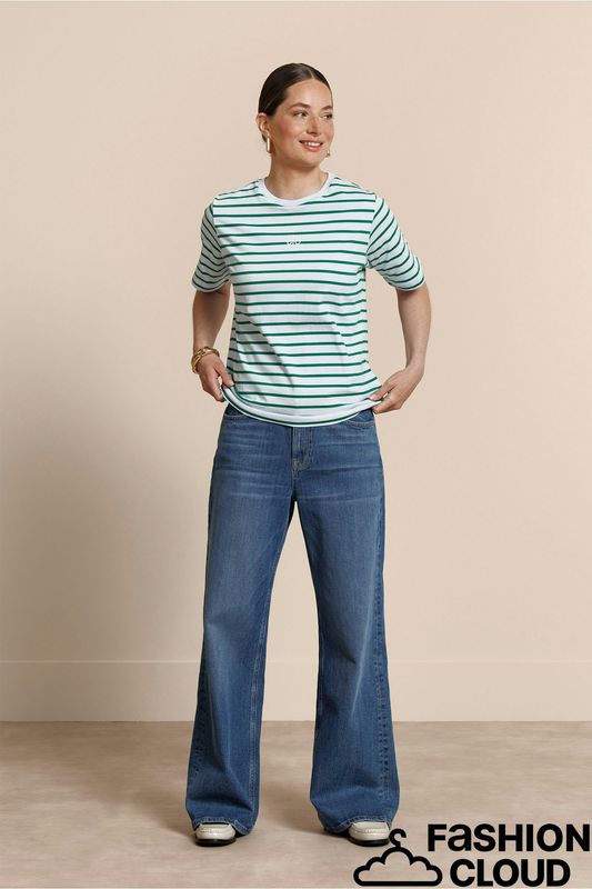 Studio Anneloes Stripe studio floor t-shirt Groen 13778