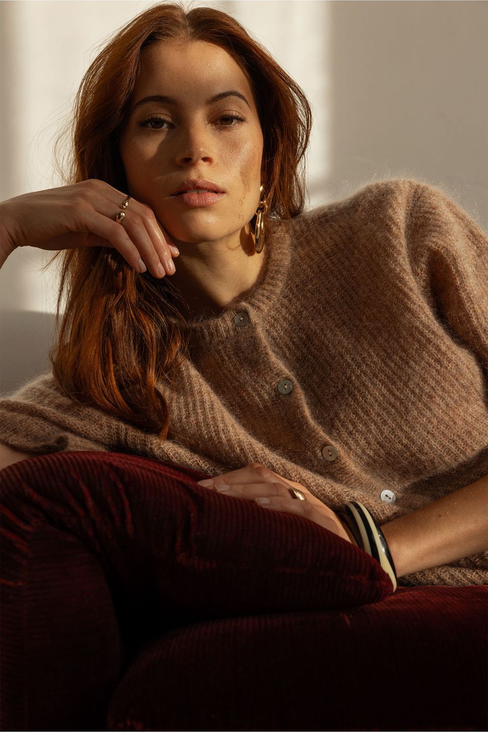 Studio Anneloes Bibi sl cardigan Bruin