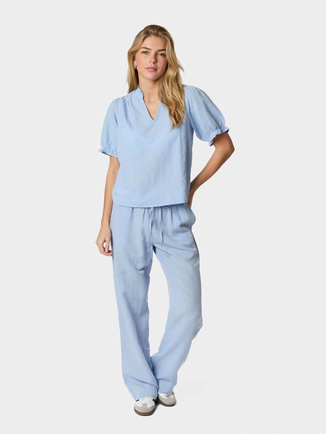 Neo Noir Sonar Linen Pants Blauw 158949