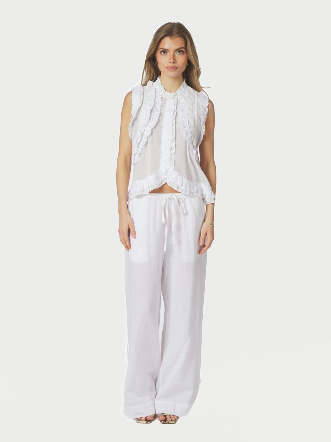 Neo Noir Heifa Linen Pants Wit 167698