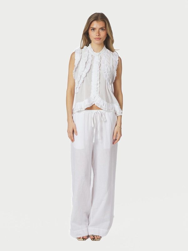 Neo Noir Heifa Linen Pants Wit 167698