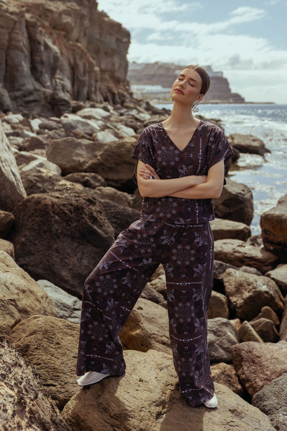 Studio Anneloes Grace paisley trousers Bruin