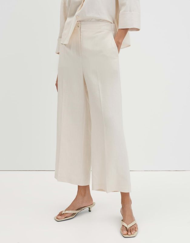 Someday Celino cropped linen Ecru 10546311558428