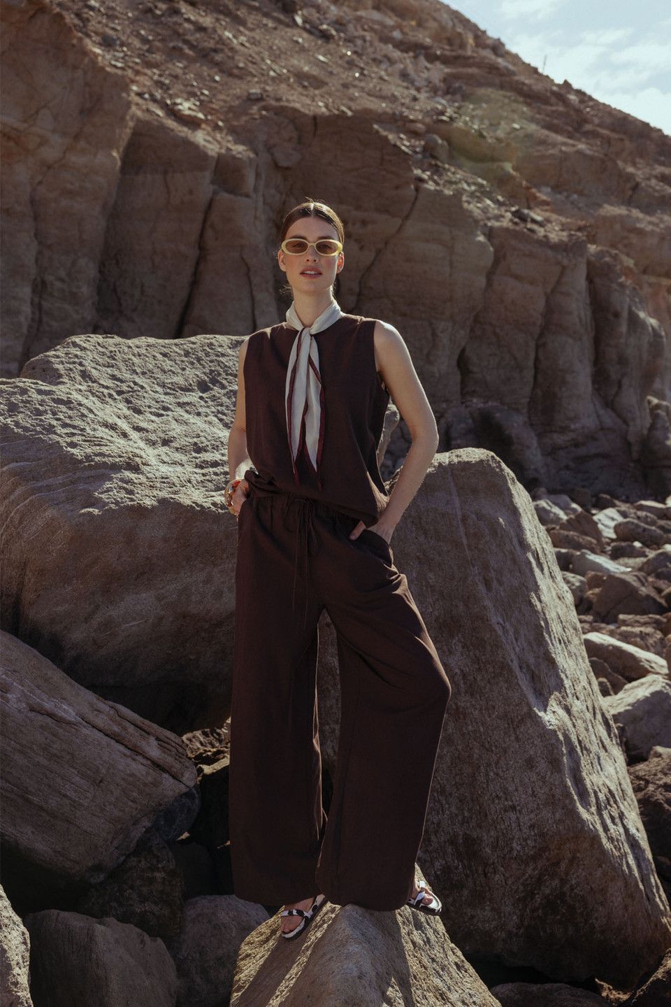 Studio Anneloes Grace linen trousers Bruin