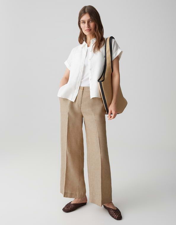Opus Maikito light Broek Beige