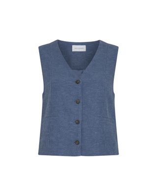 MSCH Copenhagen MSCHViana Ginia V Neck Waistcoat Blauw 19897