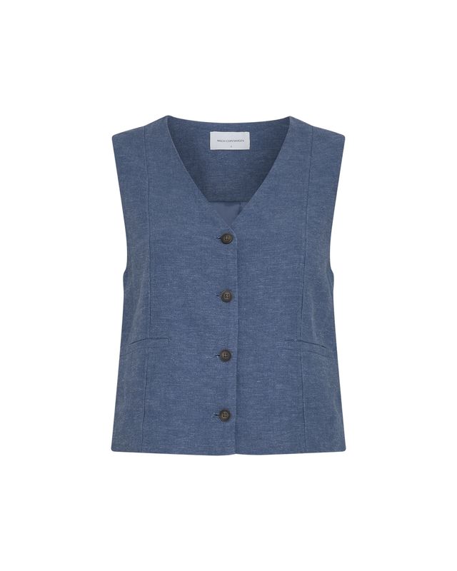 MSCH Copenhagen MSCHViana Ginia V Neck Waistcoat Blauw 19897