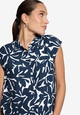 Zero Bluse Kurz 1/2 Arm Blauw 110-10004047