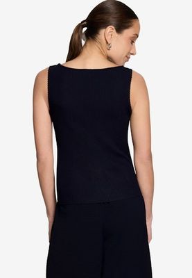 Zero Strickpullover Kurz ohne Arm Blauw 110-10003992