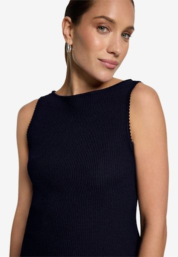Zero Strickpullover Kurz ohne Arm Blauw 110-10003992