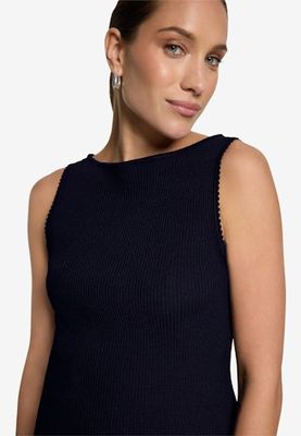 Zero Strickpullover Kurz ohne Arm Blauw 110-10003992