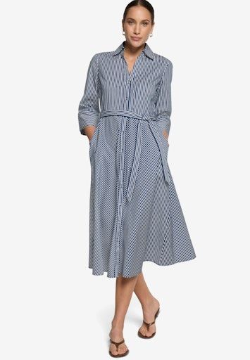 Zero Kleid Lang 3/4 Arm Blauw 110-10004077