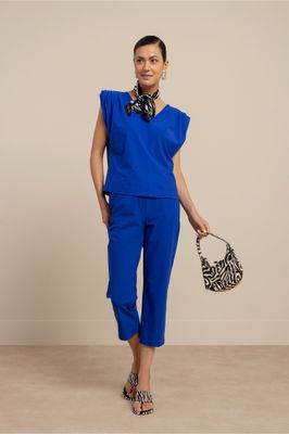 Studio Anneloes Anne capri trousers Blauw 13813