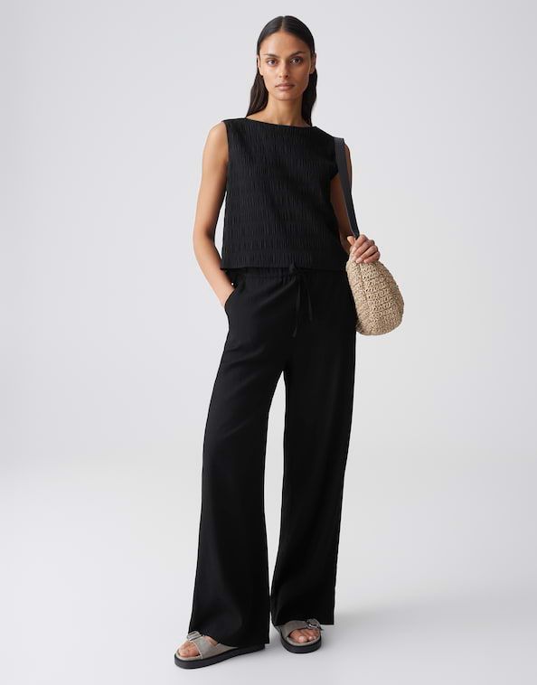 Opus Marou sunset Broek Zwart