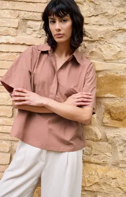 YaYa Blouse with sleeve detail Roze 01-201220-605