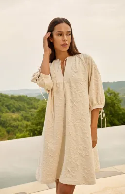 YaYa Structured Jersey dress Beige 01-609219-605