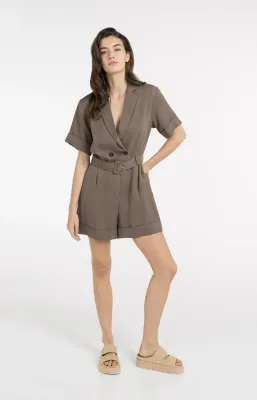 YaYa Woven loose fit playsuit with Bruin 01-341025-605