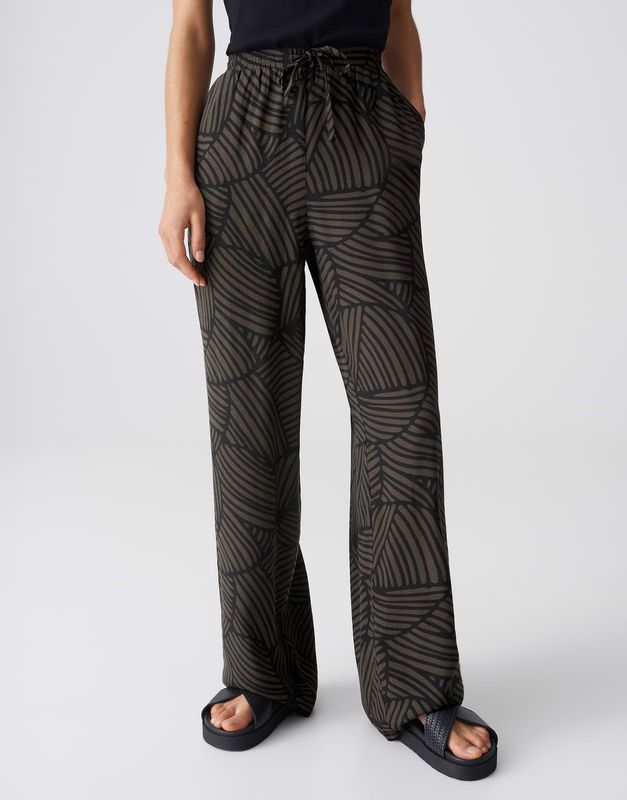 Opus Marou botanical Broek Zwart