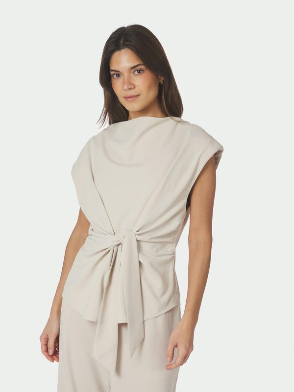 Neo Noir Katarim Crepe Top Ecru 168938