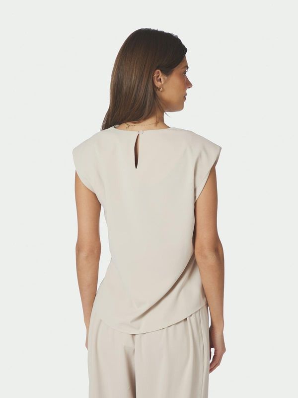 Neo Noir Katarim Crepe Top Ecru 168938