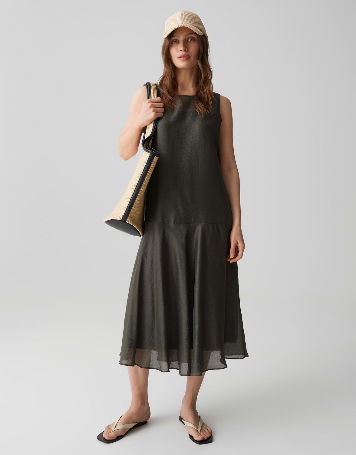Opus Welsa midi-jurk Groen