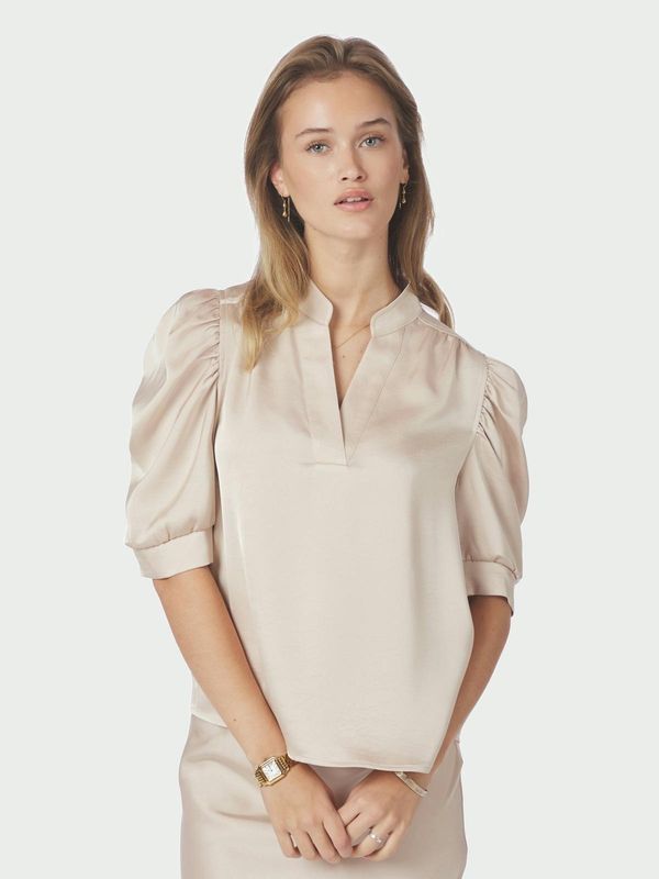 Neo Noir Roella Heavy Sateen Blouse Ecru 162590