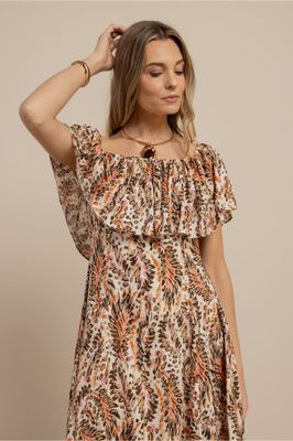 Studio Anneloes Froukje feather dress Multi 13867