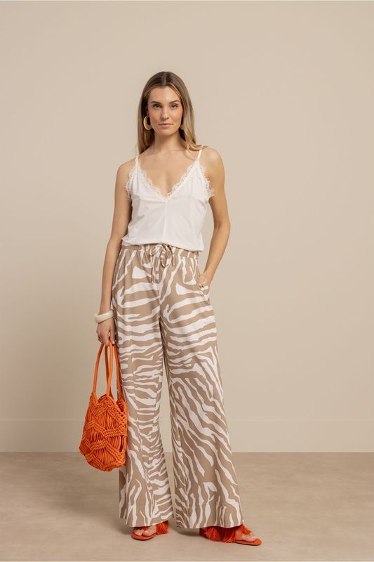 Studio Anneloes Grace zebra trousers Bruin